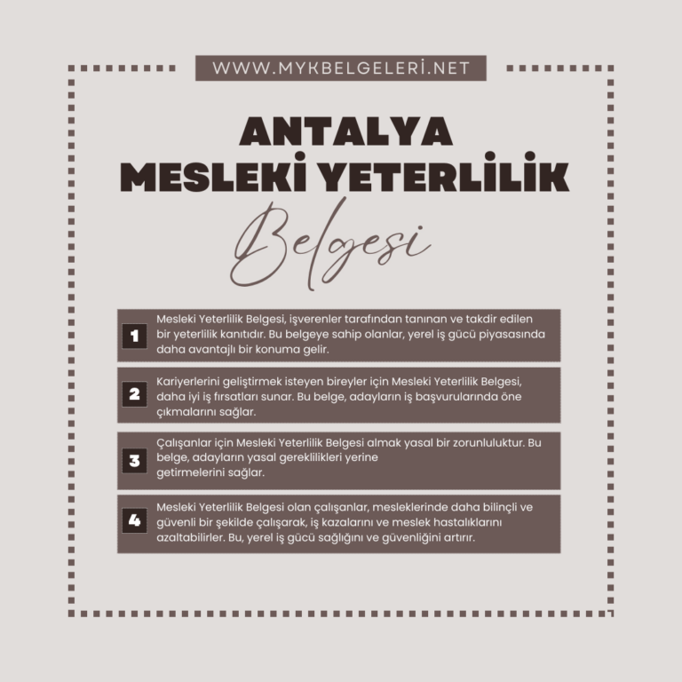 Antalya Mesleki Yeterlilik Belgesi