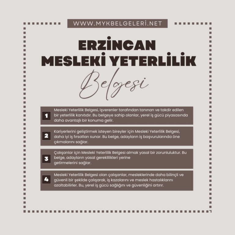 Erzincan Mesleki Yeterlilik Belgesi