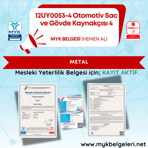 Otomotiv Sac ve Gövde Kaynakçısı Seviye 4