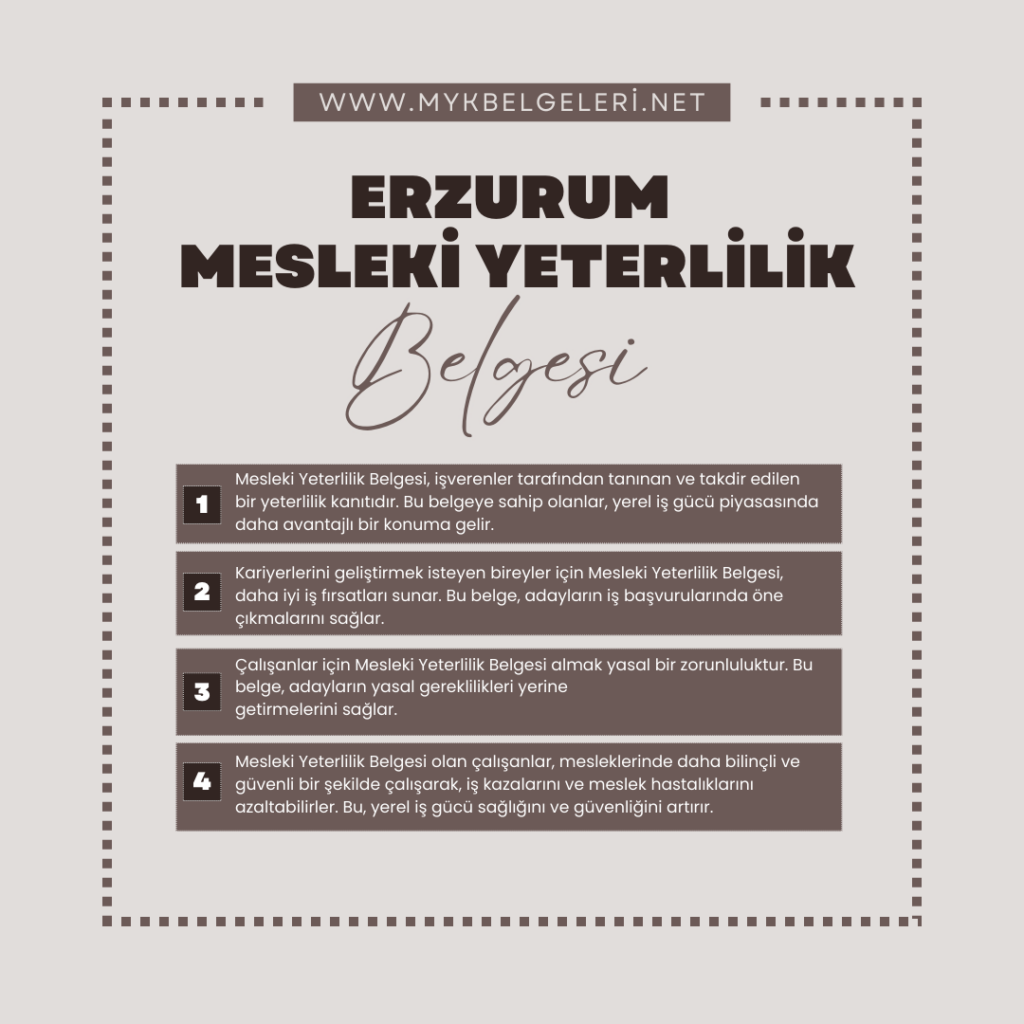 Erzurum MYK Belgesi