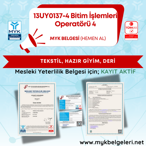 Bitim İşlemleri Operatörü Seviye 4