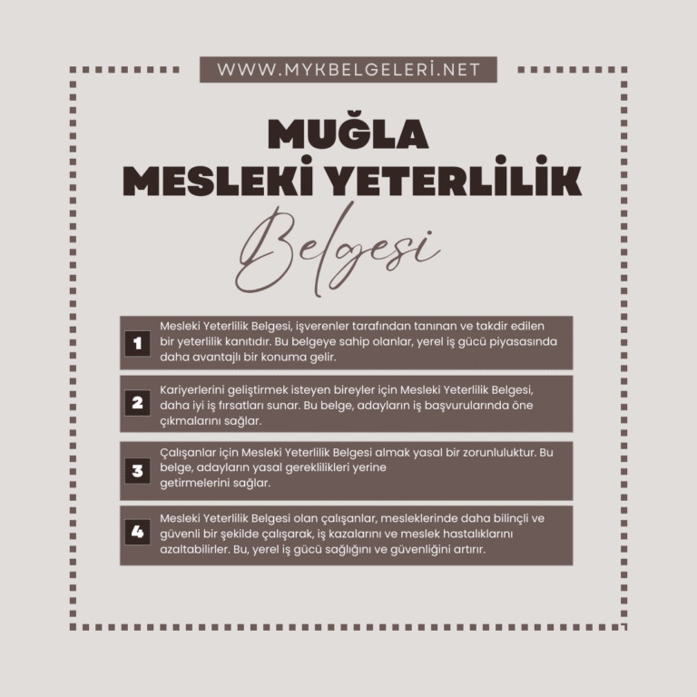 Muğla Mesleki Yeterlilik Belgesi