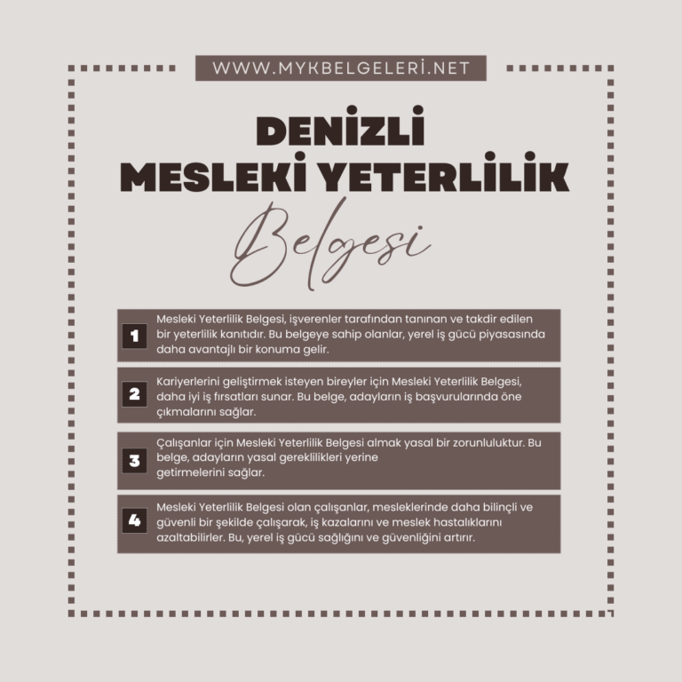 Denizli Mesleki Yeterlilik Belgesi