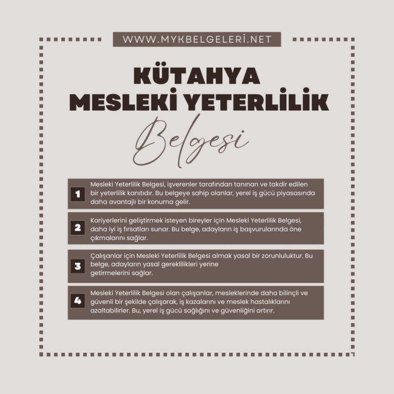 Kütahya Mesleki Yeterlilik Belgesi