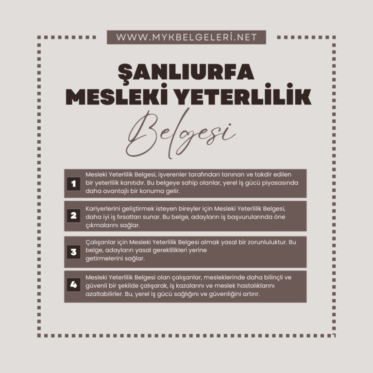 Şanlıurfa Mesleki Yeterlilik Belgesi