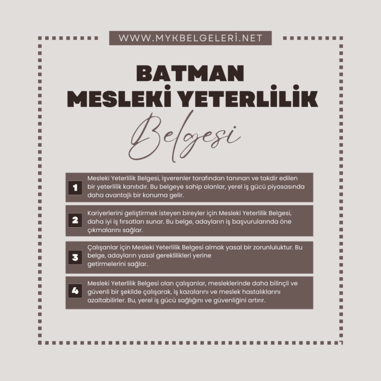 Batman Mesleki Yeterlilik Belgesi