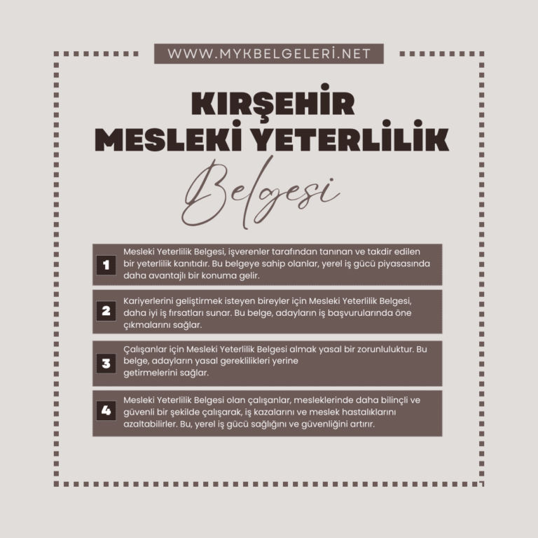 Kırşehir Mesleki Yeterlilik Belgesi