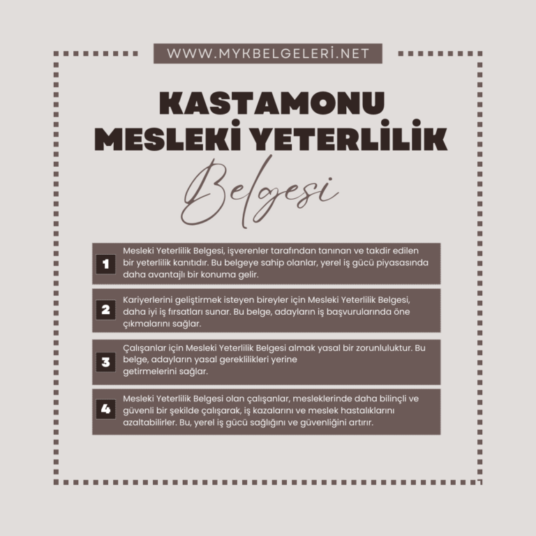 Kastamonu Mesleki Yeterlilik Belgesi