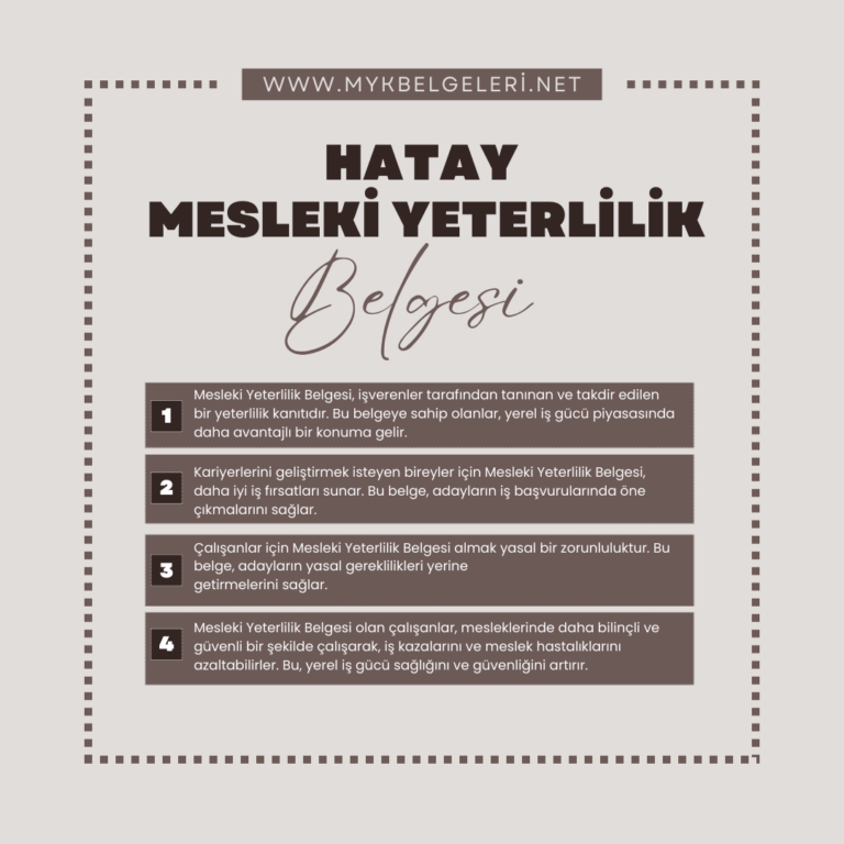 Hatay Mesleki Yeterlilik Belgesi