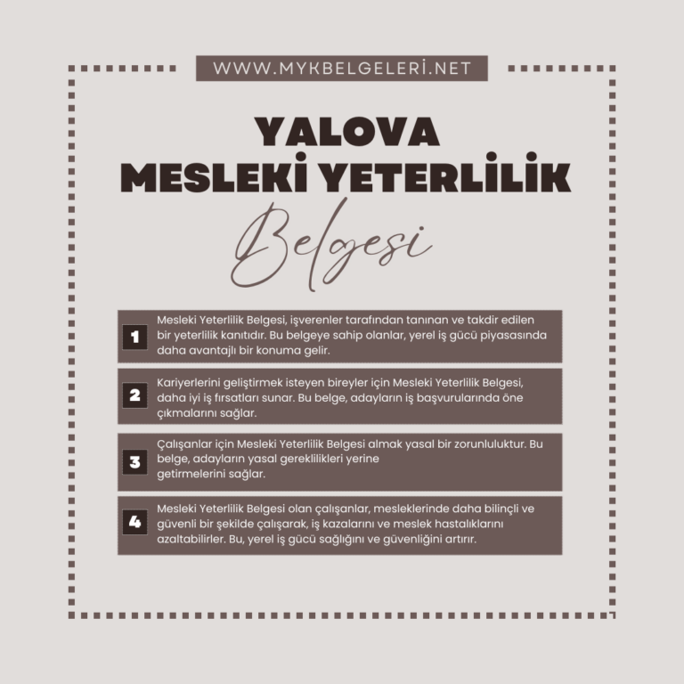 Yalova Mesleki Yeterlilik Belgesi