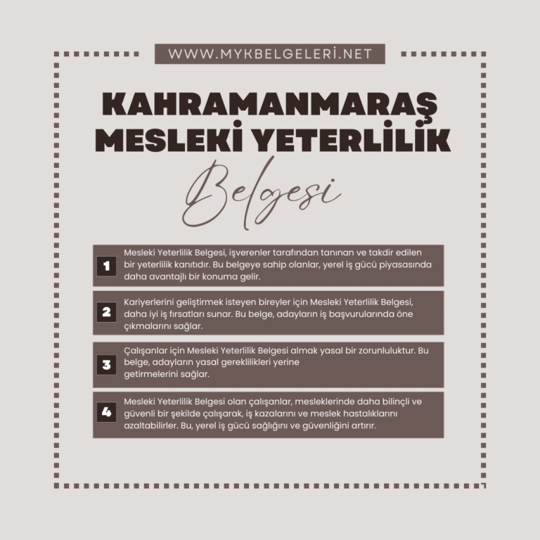 Kahramanmaraş Mesleki Yeterlilik Belgesi